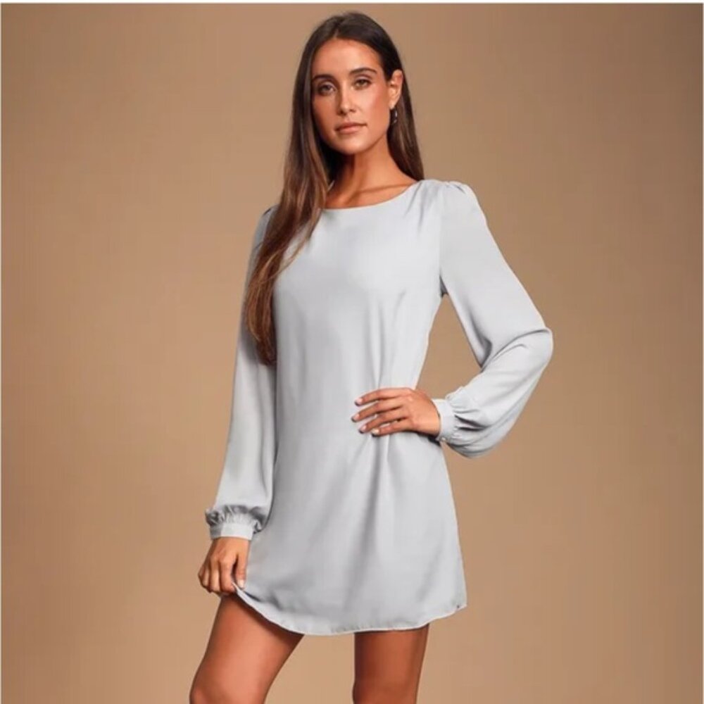 Status Update Light Teal Shift Dress